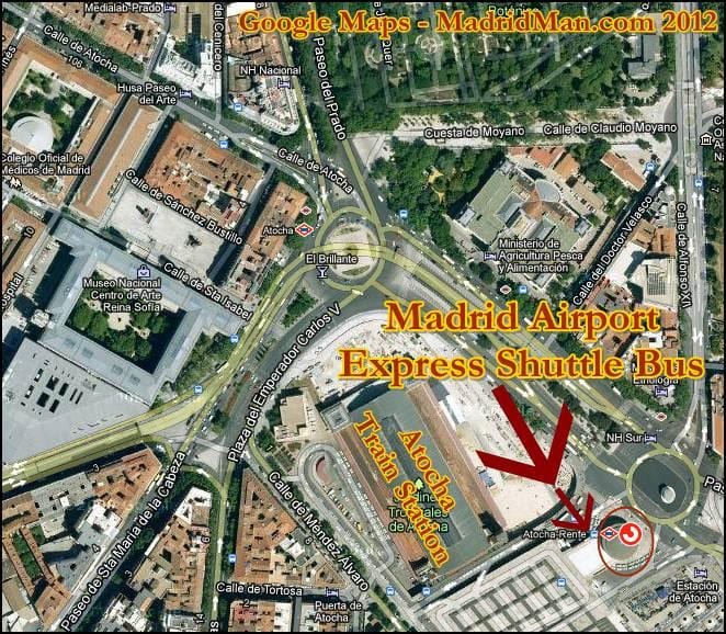 puerta de atocha ரயில் நிலையம் வரைபடம்