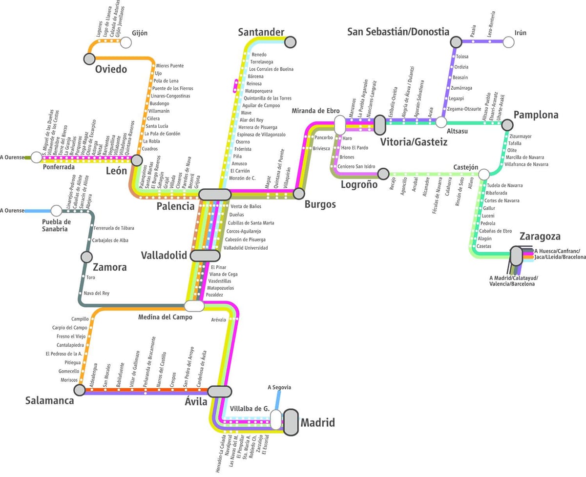 வரைபடம் மாட்ரிட் renfe