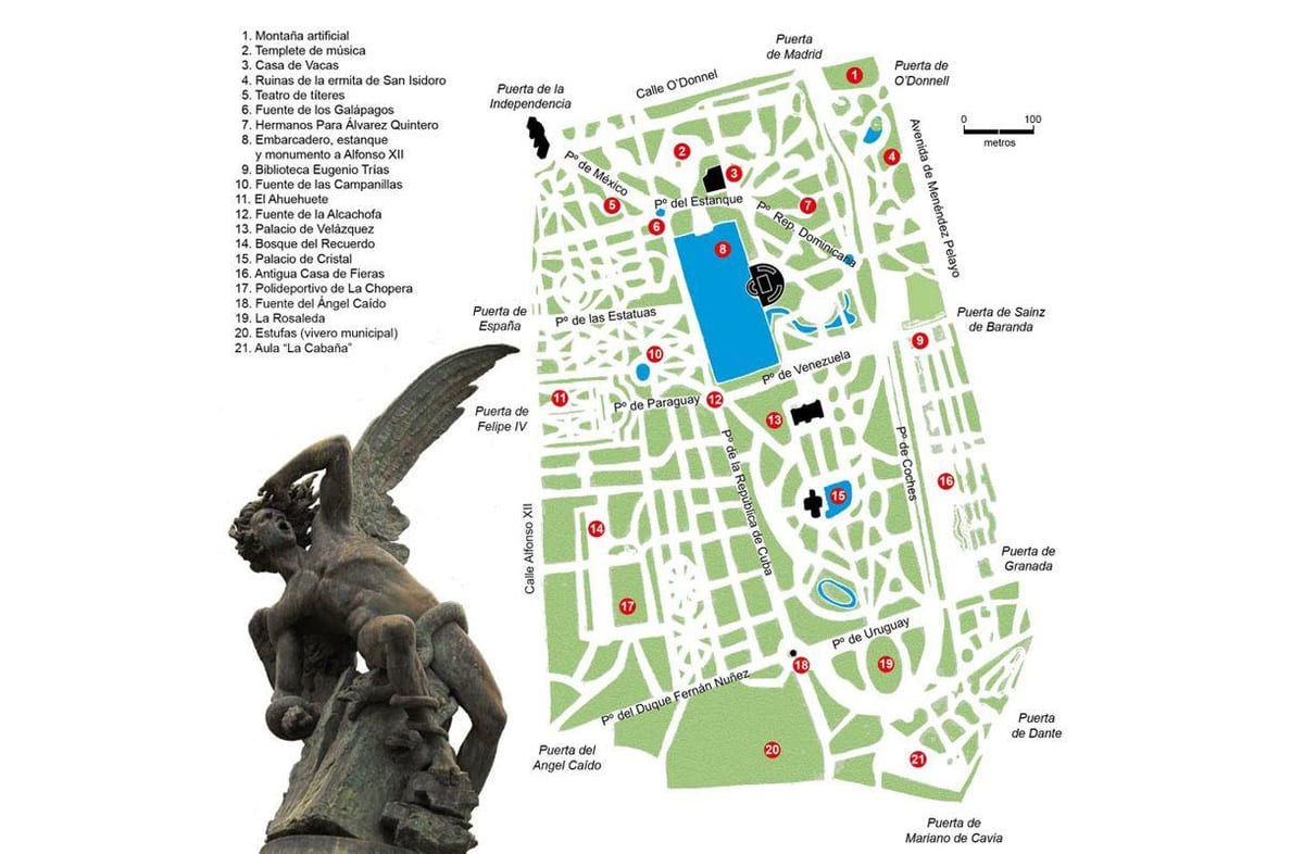 el retiro பூங்கா வரைபடம்
