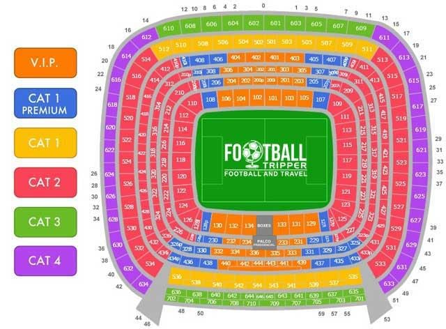bernabeu இருக்கை வரைபடம்