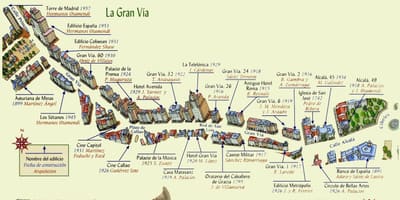 வரைபடம் கிரான் வழியாக மாட்ரிட்