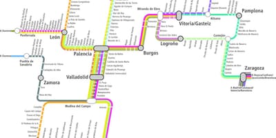 வரைபடம் renfe ரயில் வரைபடம் மாட்ரிட்